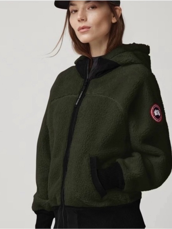Canada Goose Jackets & Blazers - Canada Goose Simcoe Hoodie in Sage, Fleece Hooded Jacket